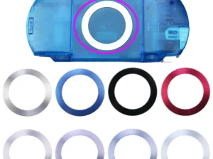 Anel Traseiro Colorido de Aço YUXI para PSP 1000 e 2000 – Peça de Reposição da Tampa UMD