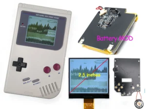 Kit upgrade Gameboy DMG tela LCD Grayscale 2.5" + shell