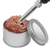 Bola de Limpeza para Ferro de Solda, Filtro de Malha para Limpeza de Pontas, Fio de Cobre e Aço, Caixa para Resíduos Metálicos