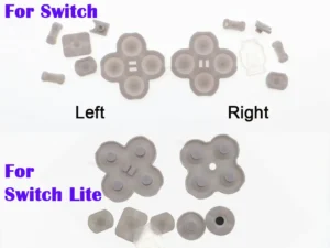 Conjunto de Almofadas Condutivas de Silicone para Botões L/R do Joy-Con (Switch/Switch Lite) – Peça de Reparo