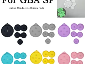 kf-S18422387cc2d44329934bb891c56ffee3 Conjunto de Botões Condutivos de Silicone para GBA SP – Acessório DIY para Reparo