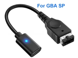 kf-S1da79e0fa8e44e74961a409a1db07de05 Adaptador de Carregamento USB-C de 10cm para Game Boy Advance SP (GBA SP)