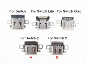 Peças de Reposição: Porta de Carregamento USB-C para Nintendo Switch, Switch OLED, Switch Lite e Switch 2 – Conector Fêmea