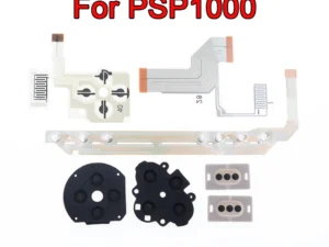 Conjunto de Almofadas de Silicone + Cabo Flexível para PSP 1000 – Peças de Reparo