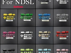 kf-S664b0343ca6a4d869b22ffc8bd6bb618e Conjunto de Botões de Substituição para Nintendo DS Lite (NDSL) – Liga/Desliga, ABXY, L/R e D-Pad