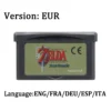 Cartucho Zelda para GBA - 3 Jogos em 1 - Link to the Past / Awakening DX / Minish Cap - 32 Bits