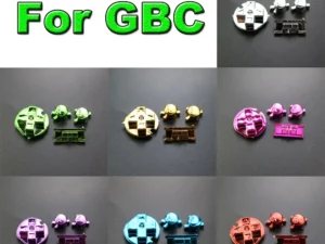 Conjunto de Botões Coloridos para GBC – A/B/D-Pad/Liga/Desliga – Peças de Substituição