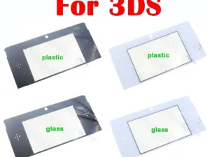 Tampa de Vidro Superior para 3DS + Película - Preto/Branco - 1/5 Peças - Reposição