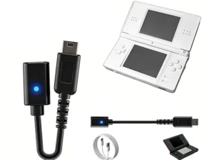 kf-S766f940d7f684c55afc43370791070d4A Adaptador de Carregamento Tipo-C Auroxin, Conector de Fonte de Alimentação USB-C com LED para Console Nintendo DS Lite NDSL
