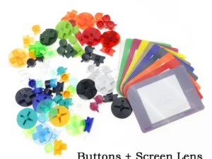 Conjunto de Botões e Lente para GB DMG - A/B/D-Pad + Tampa de Plástico para Tela
