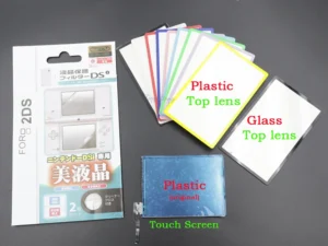 Conjunto de Digitalizador + Lente + Películas para Nintendo 2DS – Peças de Reparo para Telas Superior e Inferior