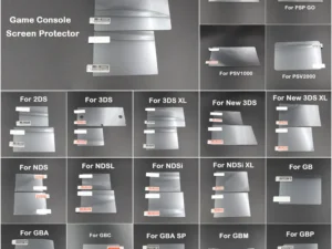 Película Protetora HD Transparente (2/5/10 Peças) – Para GB/GBA/GBC/GBA SP/GBM/GBP/NDS/NDSL/Wii/2DS/New 3DS XL
