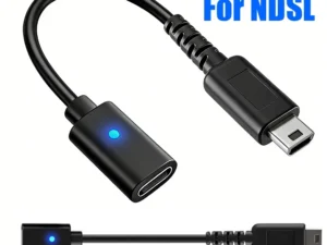 kf-Sd6b5035722bb4fe88b880828c686d6c7e Adaptador de Carregamento USB-C Preto de 10cm para Nintendo DS Lite NDSL