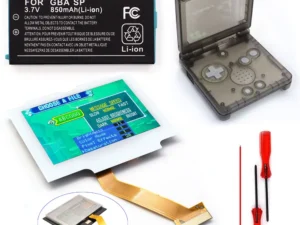 kf-Sdc3e1ff31e6f40e7af1dc43f81e9ffe0J Kit de Tela IPS V5 Pré-Laminada com Carcaça + bateria e Menu OSD Integrado para GBA SP