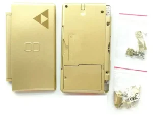 kf-Seda05653c8f94fb69ef38eddca76c4a2V Carcaça Dourada Completa para Console de Jogos DS Lite NDSL