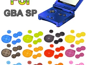 kf-Sfaa663c910474f8398dd95c47996578dC 1 Conjunto de Botões de Borracha, Almofadas de Contato, Dobradiças de Silicone e Parafusos para Reparo do Game Boy Advance SP (GBA SP)