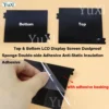 tela para nintend ds lite ndsl superior inferior tela lcd isolamento antiestático esponja à prova de poeira adesivo de dupla face