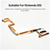kf-Sb6b6a9fd544348dcad23e15e79a1d274g Para nintendo dsi ndsi cartão sd slot cabo de fita substituição slot para cartão sd soquete l r botão volume cabo fita flexível peças reparo