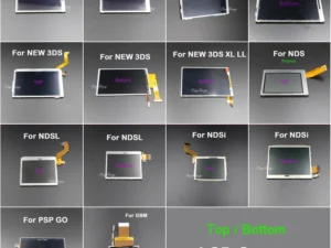 Tela LCD Superior e Inferior para DS Lite 3DS NDS NDSL NDSi XL New 3DS LL/XL PSP GO Console de Jogos Painel LCD